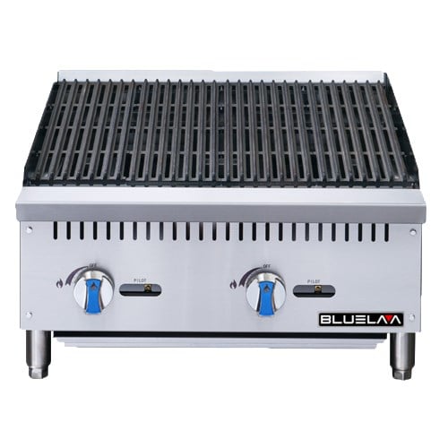  Blue Air BLCB24 Stainless Steel Design Countertop Gas Charbroiler 