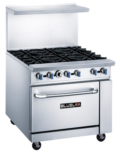  Blue Air BLR36-6B 6 Open Burner Gas Range 